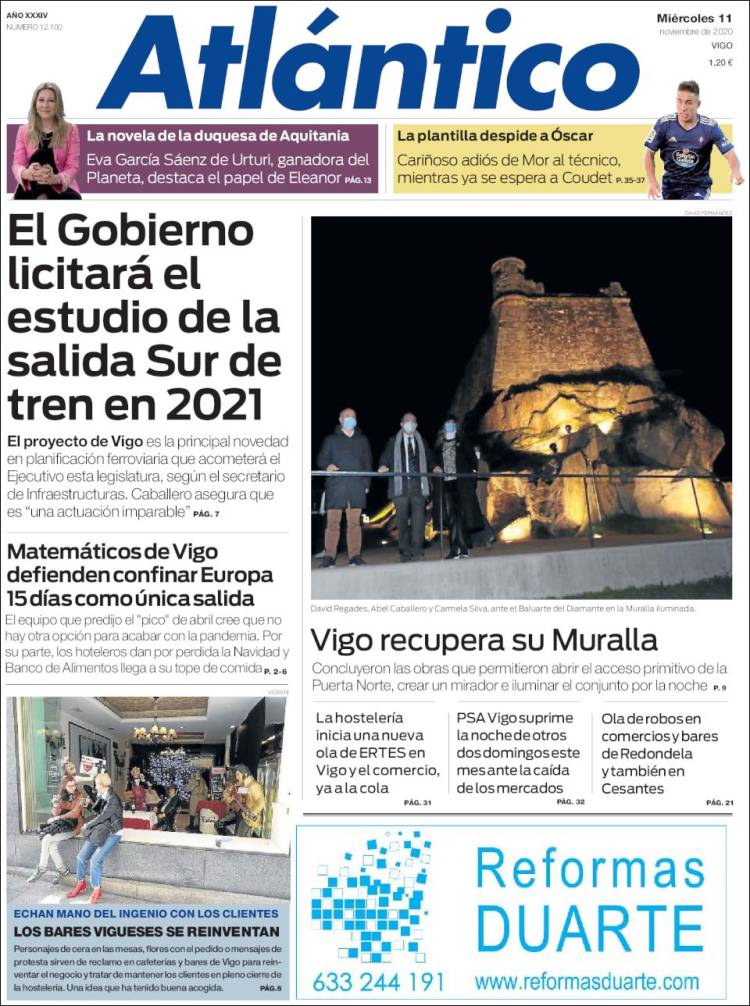 Portada de Atlántico Diario (España)