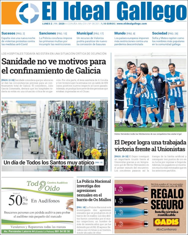 Portada de Diario de Ferrol (España)