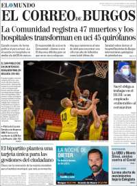 Portada de El Correo de Burgos (España)