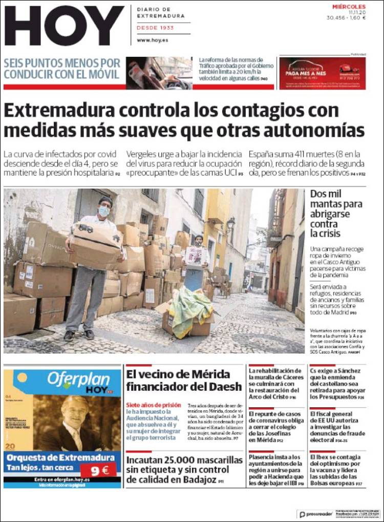 Portada de Hoy - Caceres (España)