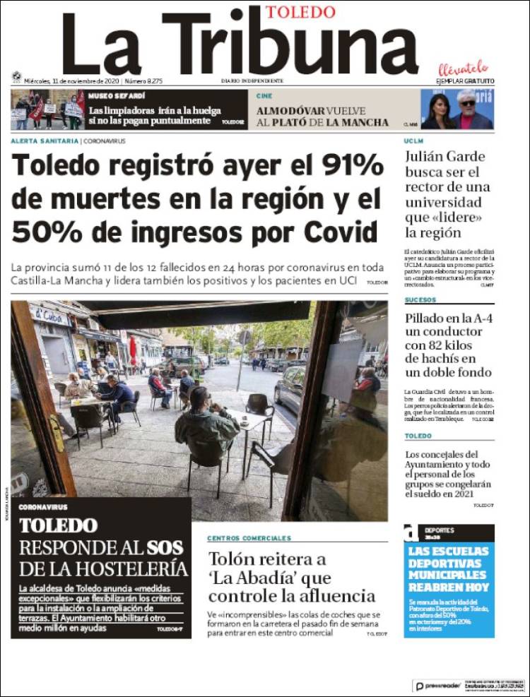 Portada de La Tribuna de Toledo (España)