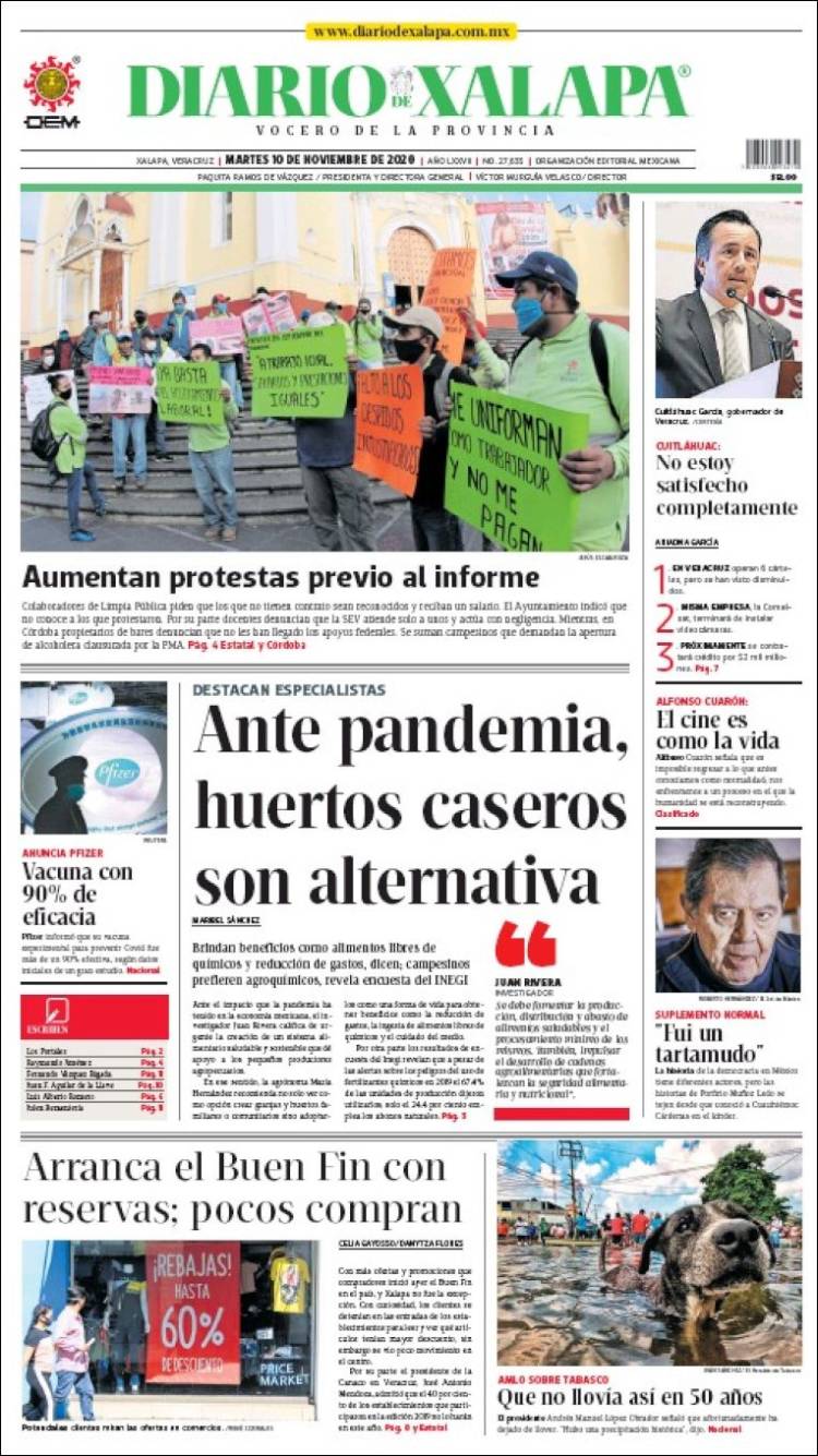 Portada de Diario de Xalapa (México)