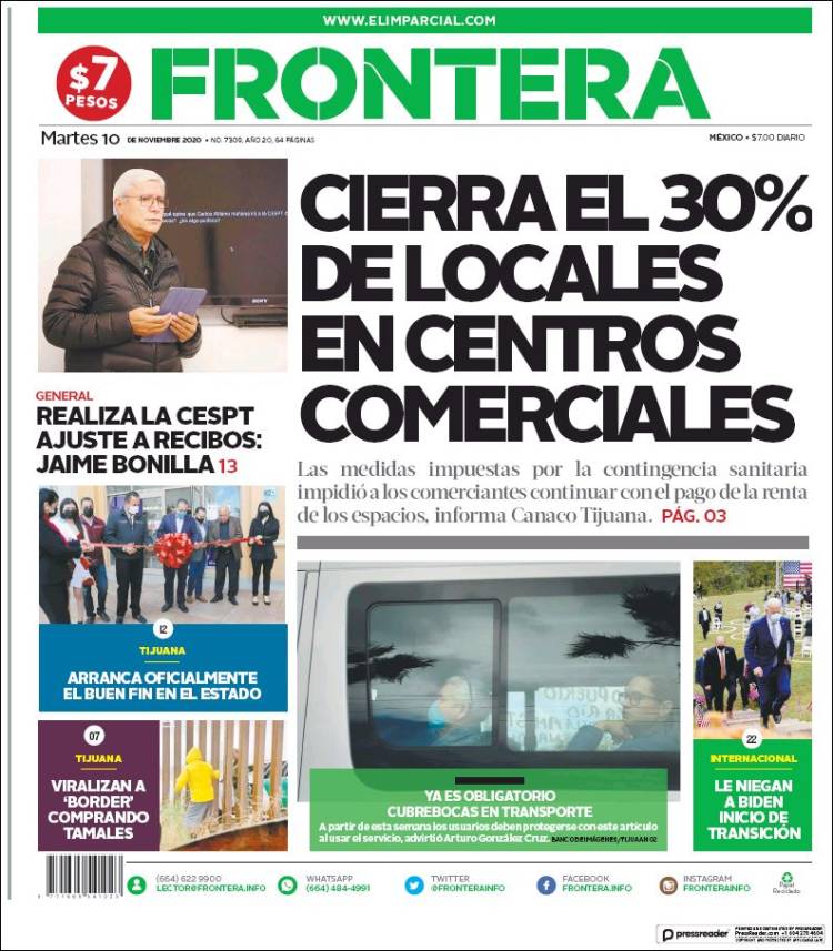 Portada de Frontera (México)