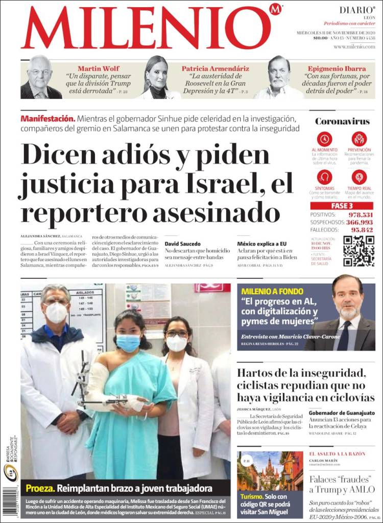 Portada de Milenio de León (México)