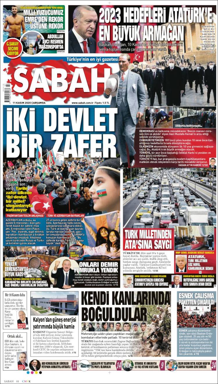 Portada de Sabah (Turqu&iacute;a)