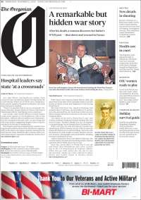 Portada de The Oregonian (USA)