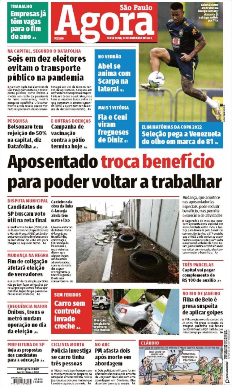 Portada de Jornal Agora (Brasil)