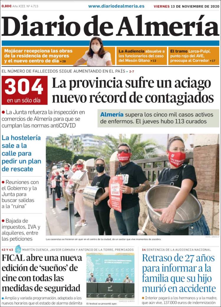 Portada de Diario de Almería (España)