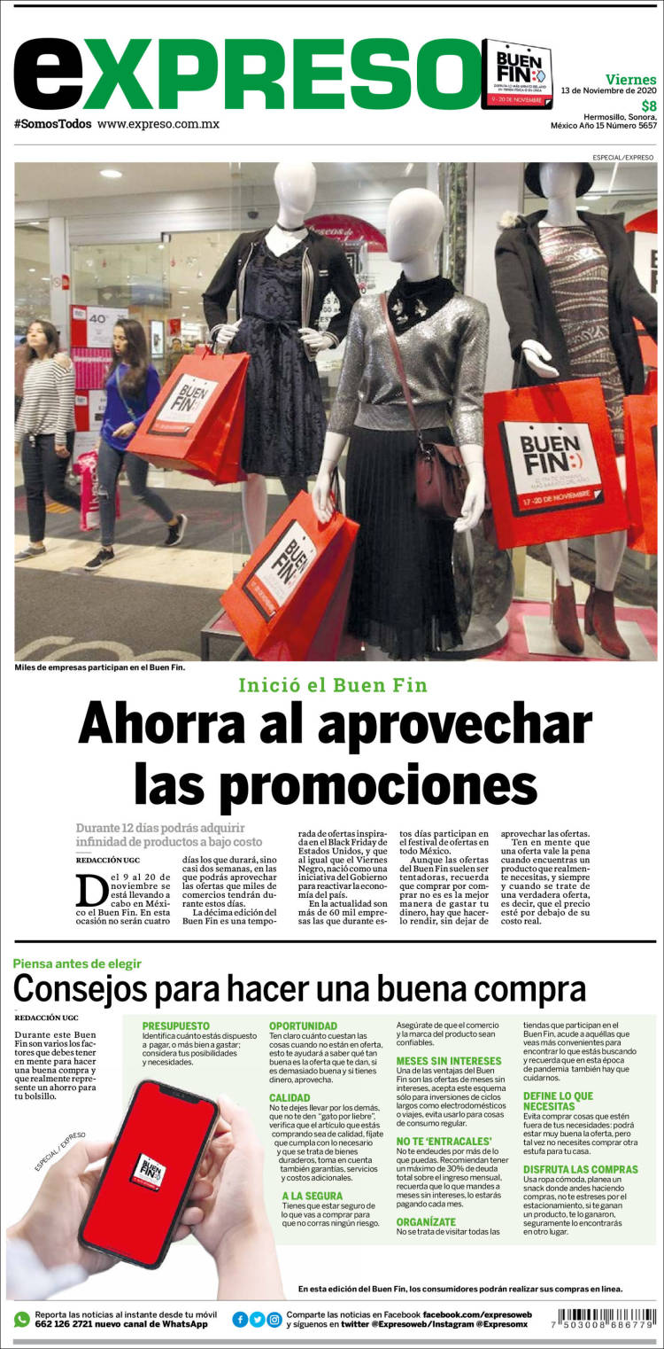 Portada de Expreso (México)