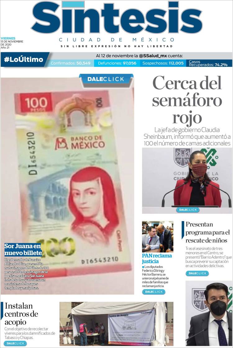 Portada de Síntesis Nacional (México)