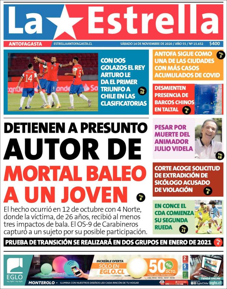 Portada de La Estrella del Norte (Chile)