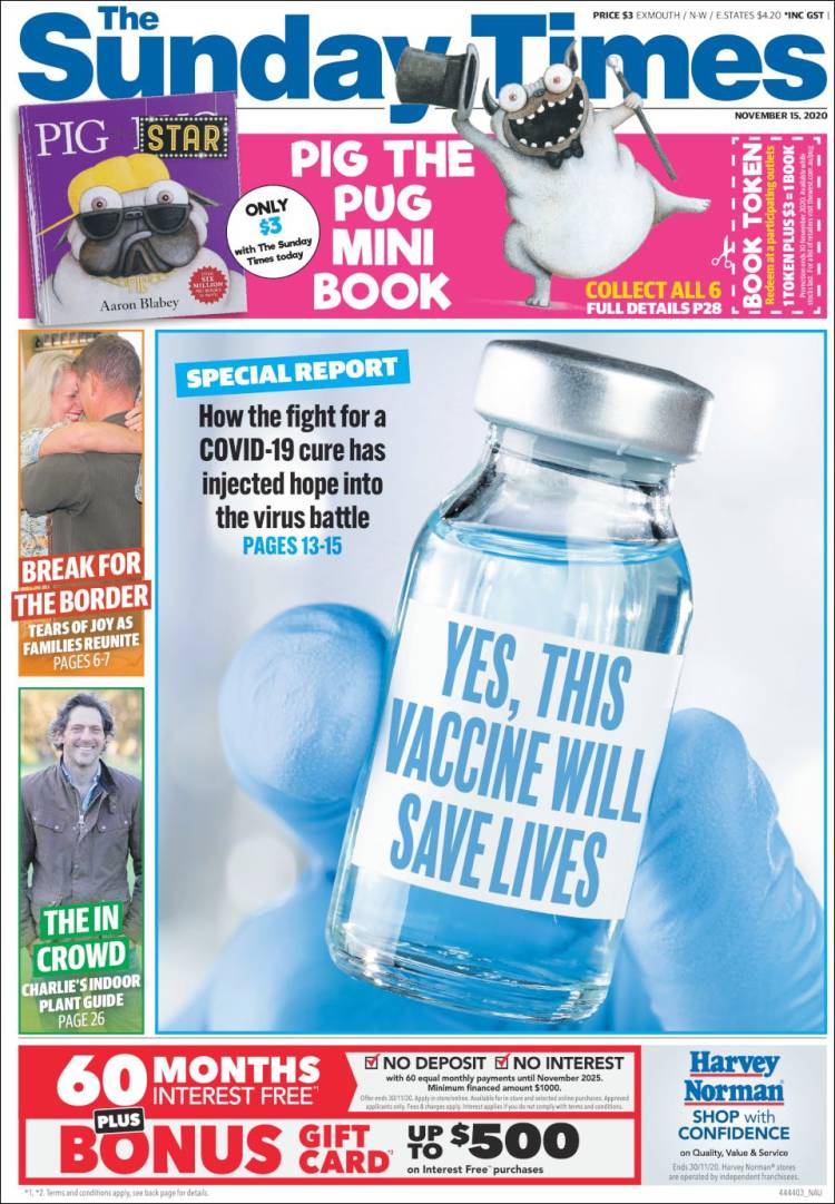 Portada de The West Australian (Australia)