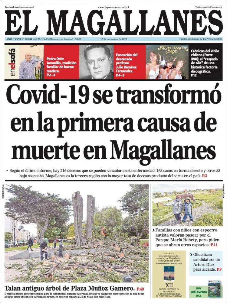 Portada de El Magallanes (Chile)