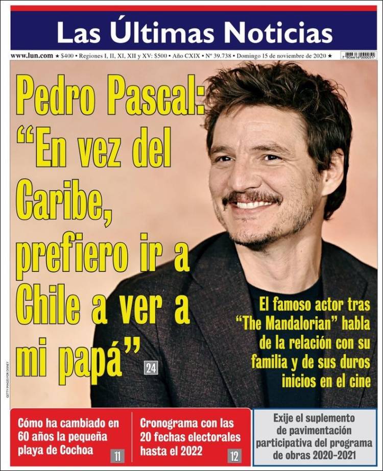 Portada de Las Últimas Noticias (Chile)
