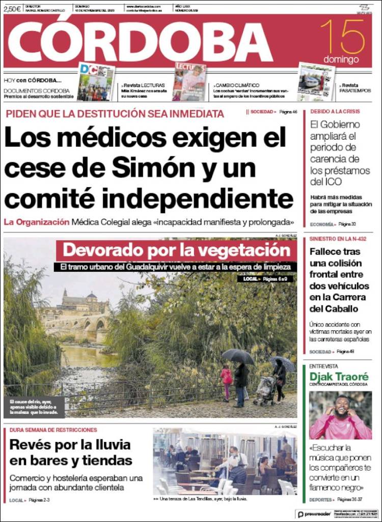 Portada de Diario de Córdoba (España)