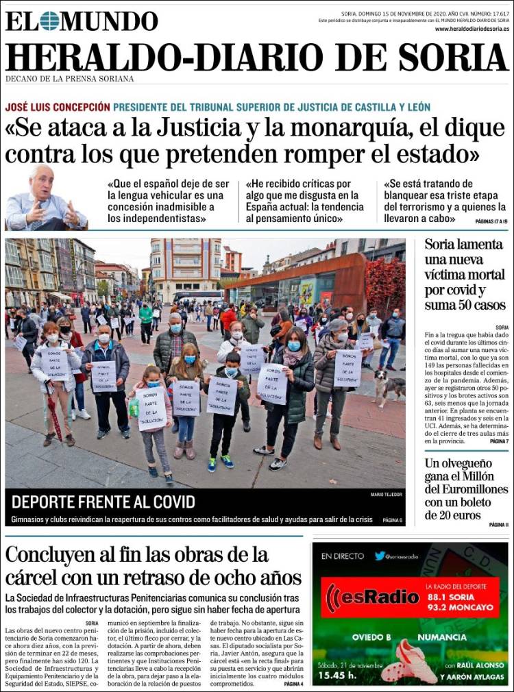 Portada de Diario de Soria (España)