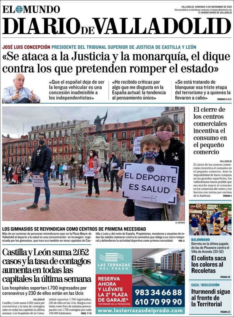 Portada de Diario de Valladolid (España)