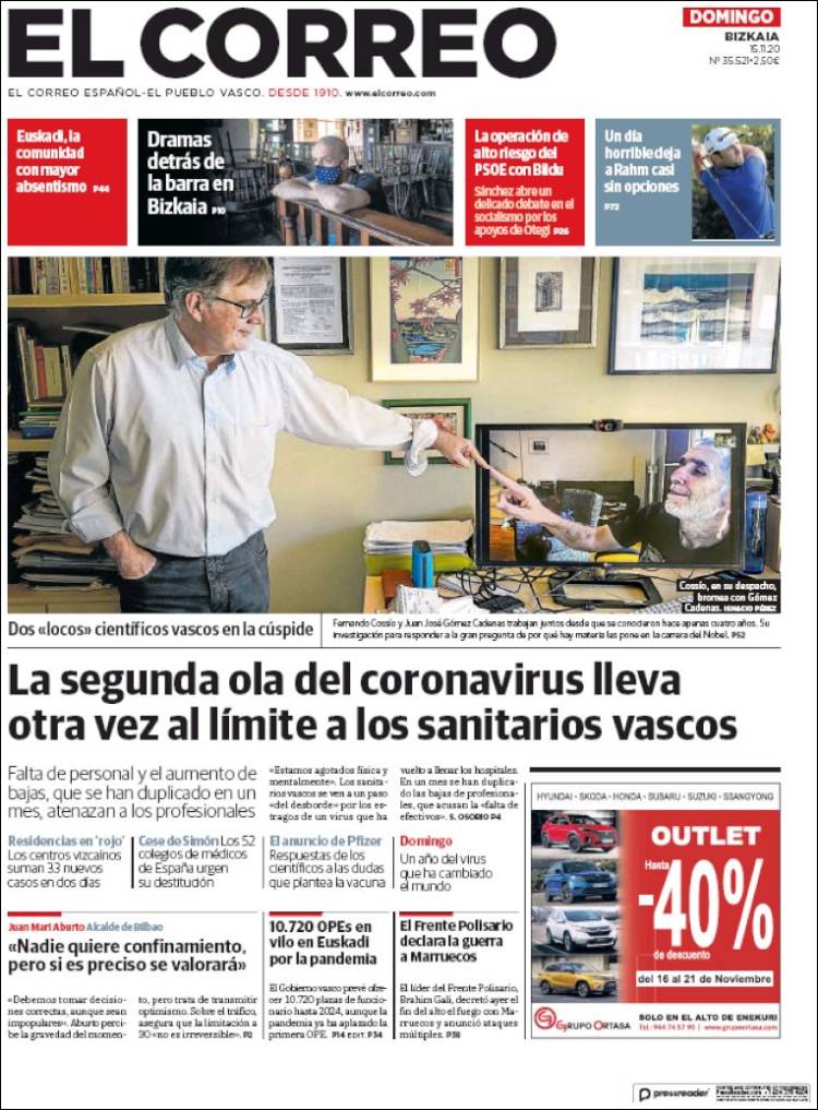 Portada de El Correo (Spain)