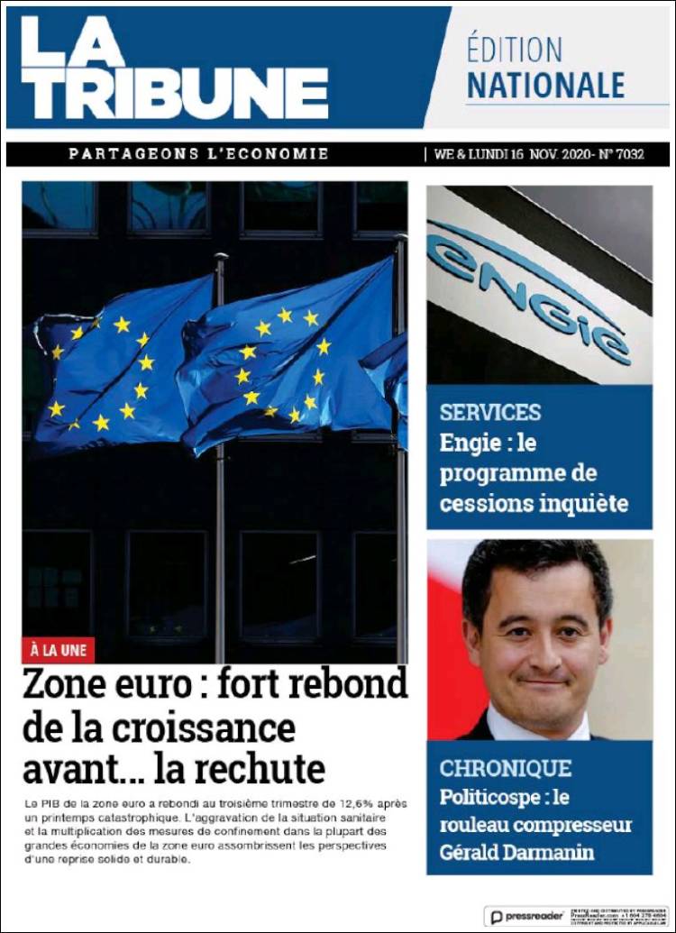 Portada de La Tribune (Francia)