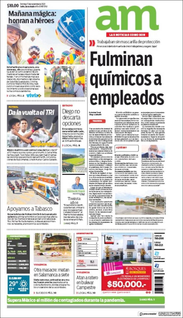 Portada de Al Día A.M. (M&eacute;xico)