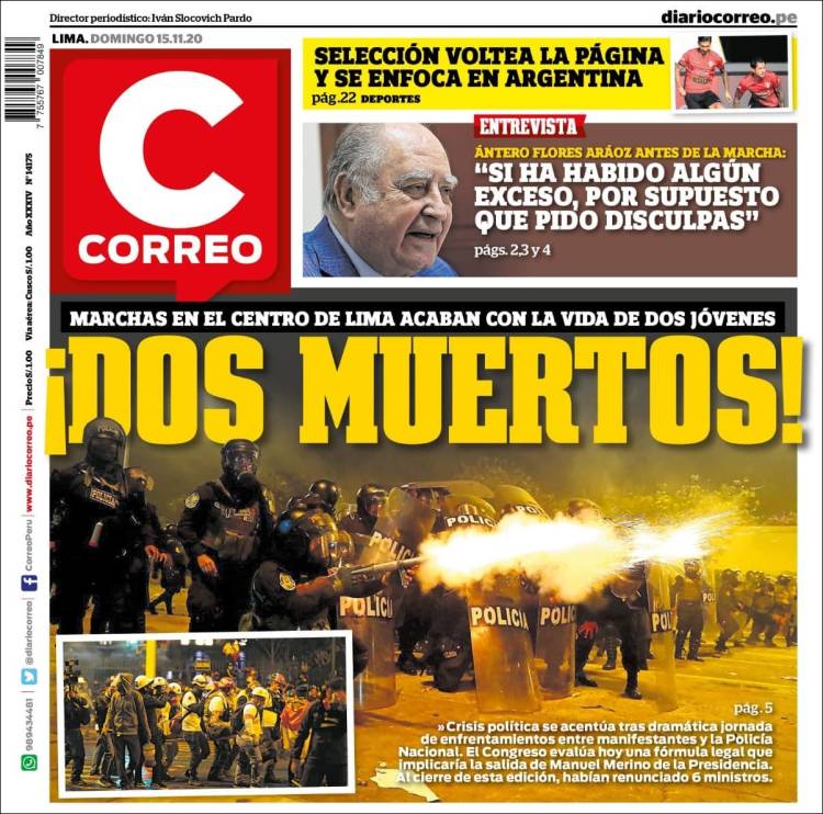 Portada de Diario Correo (Perú)