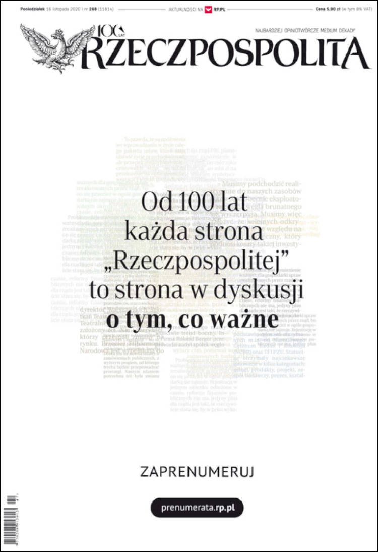 Portada de Rzeczpospolita (Polonia)