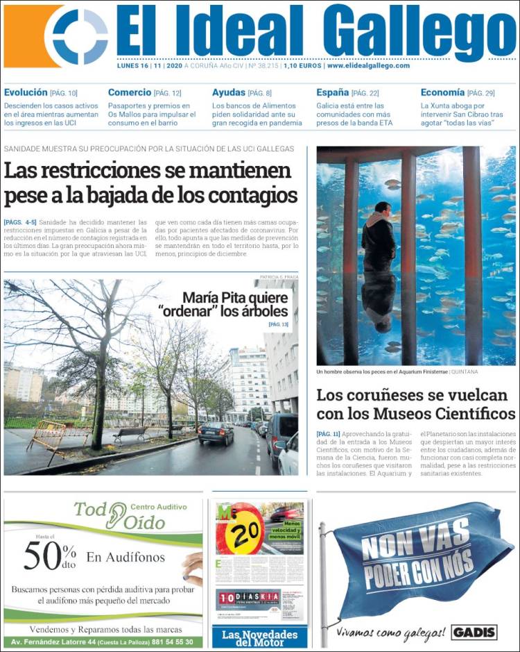 Portada de El Ideal Gallego (Espagne)