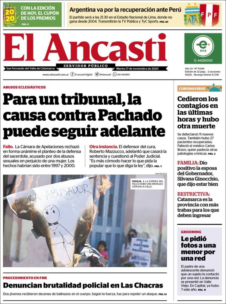 Portada de El Ancasti (Argentina)