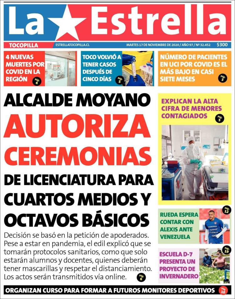 Portada de La Estrella de Tocopilla (Chile)