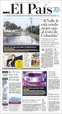Portada de El País - Cali (Colombia)