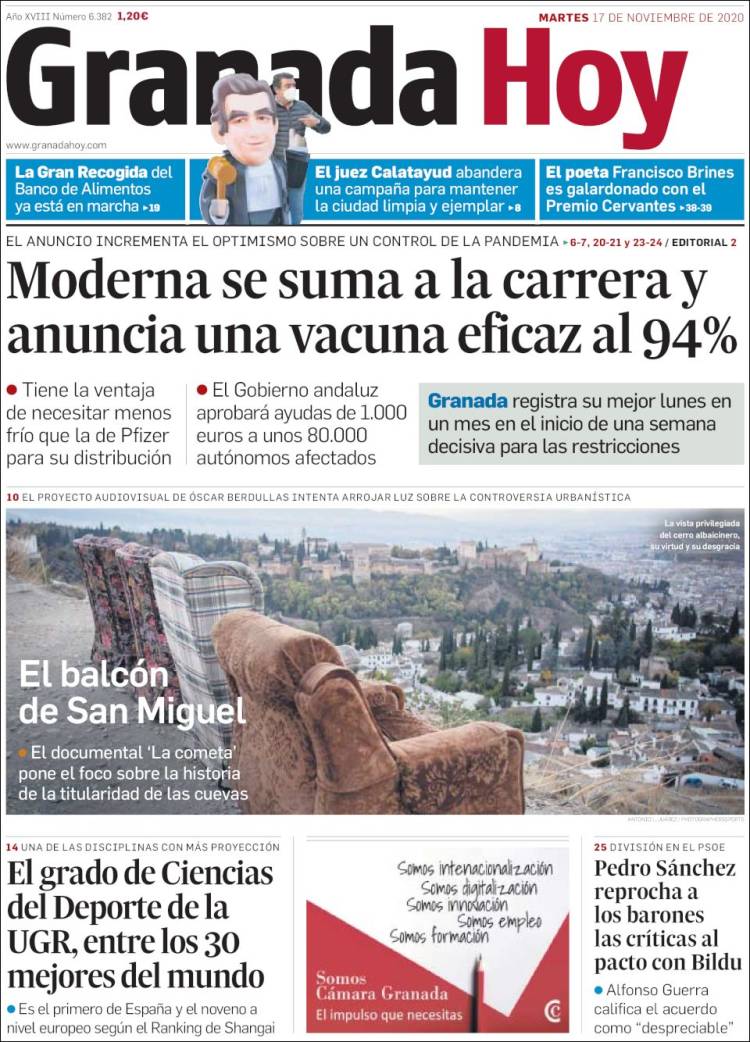 Portada de Granada Hoy (España)