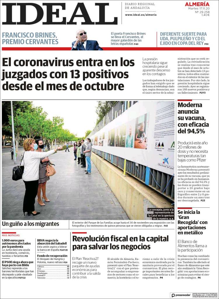 Portada de Ideal Almeria (España)