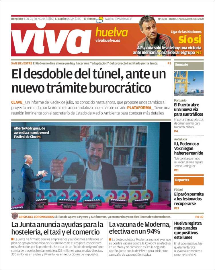 Portada de Viva Huelva (España)