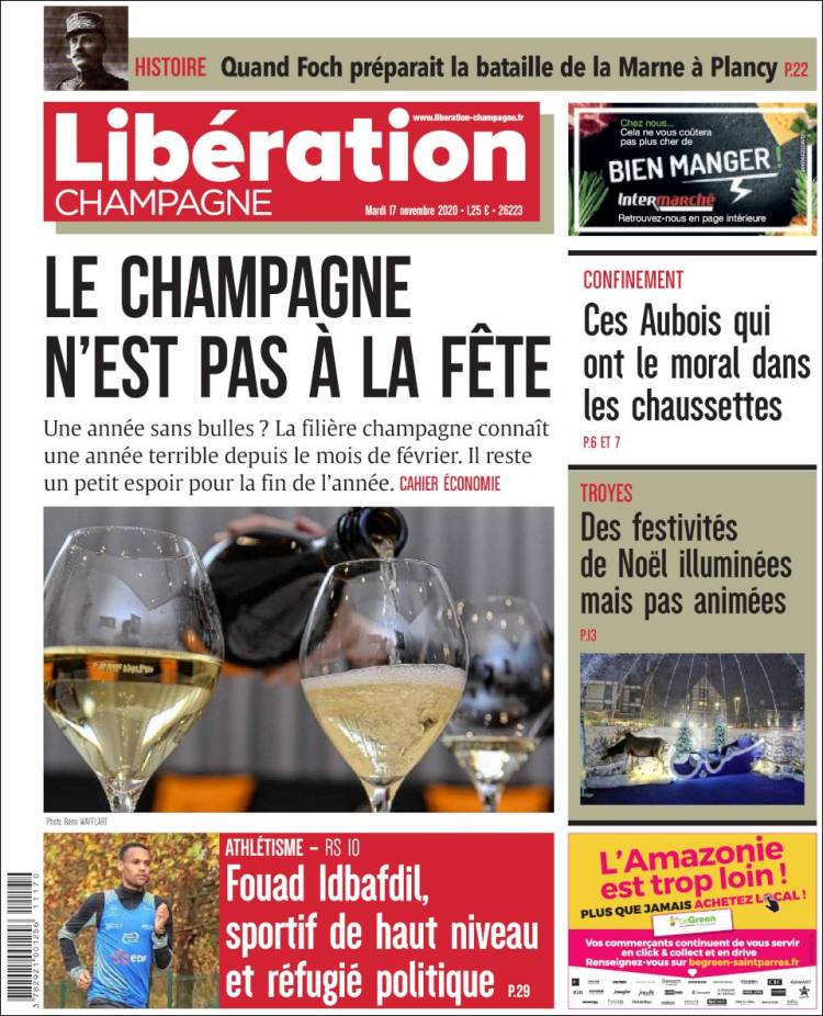 Portada de Libération Champagne (Francia)