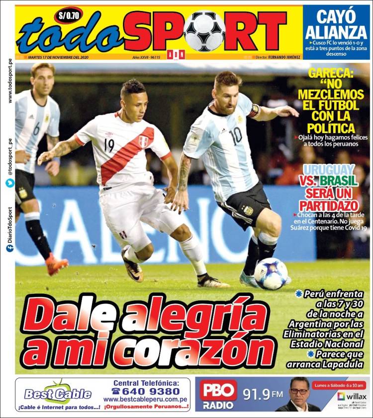 Portada de TodoSport (Perú)