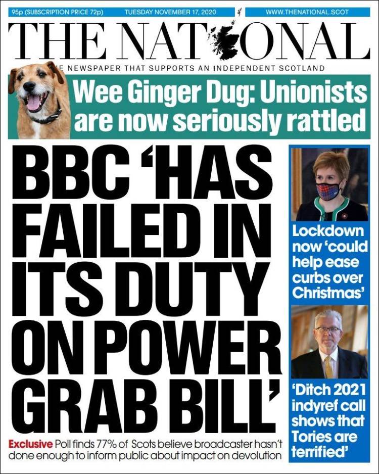 Portada de The National (Reino Unido)