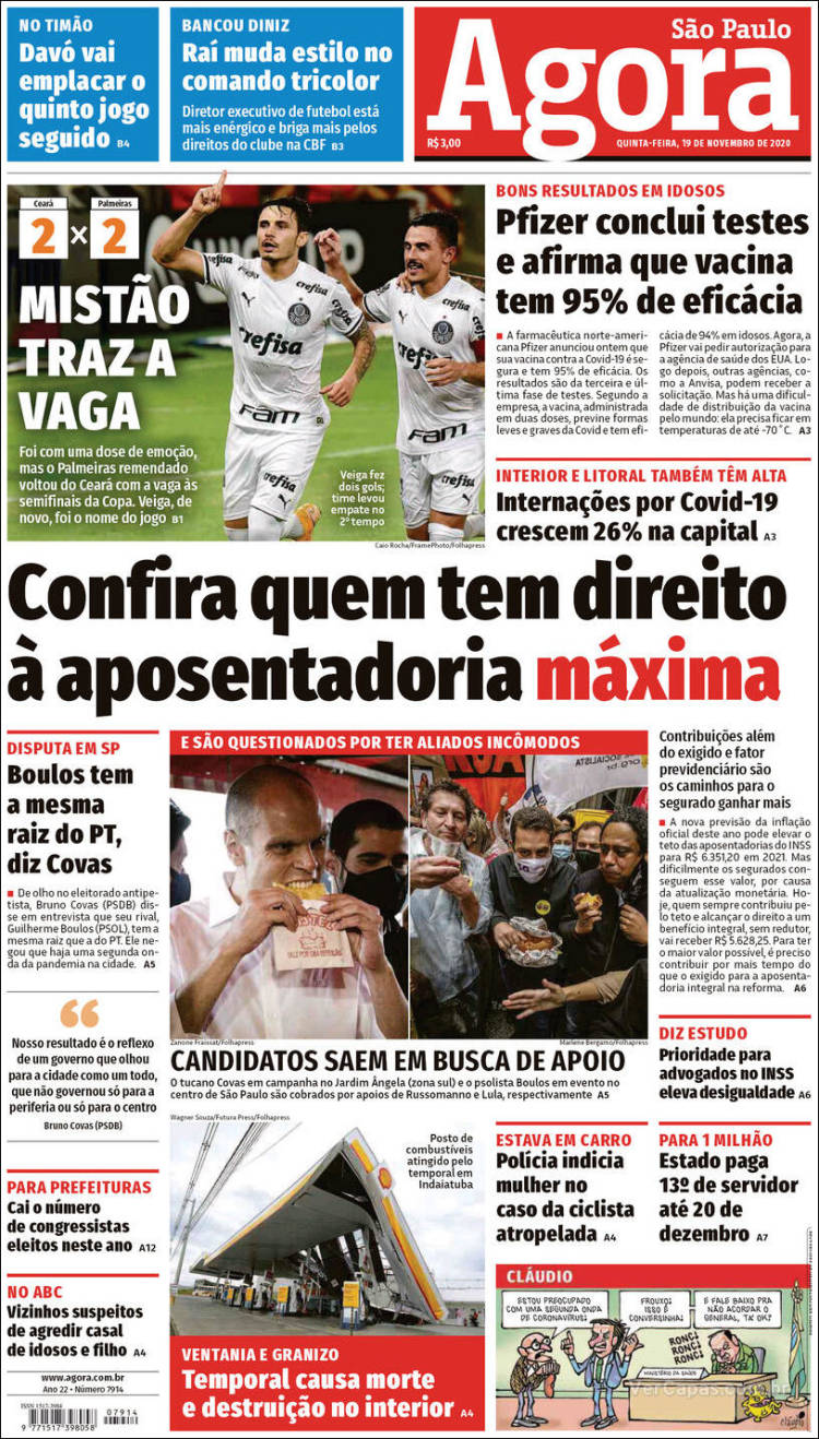 Portada de Agora São Paulo (Brasil)