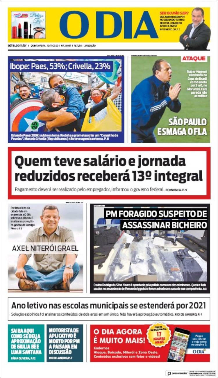 Portada de O Dia (Br&eacute;sil)