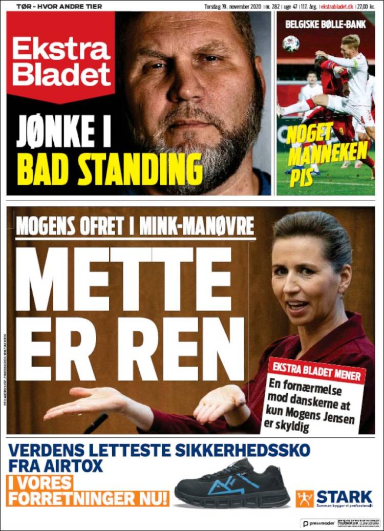 Portada de Ekstra Bladet (Danemark)