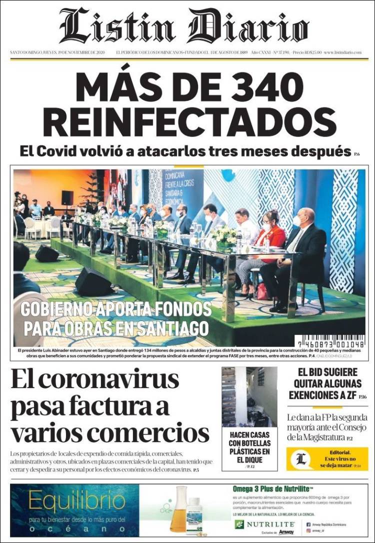 Portada de Listín Diario (R. Dominicana)