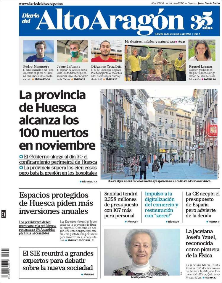 Portada de Diario del AltoAragón (España)