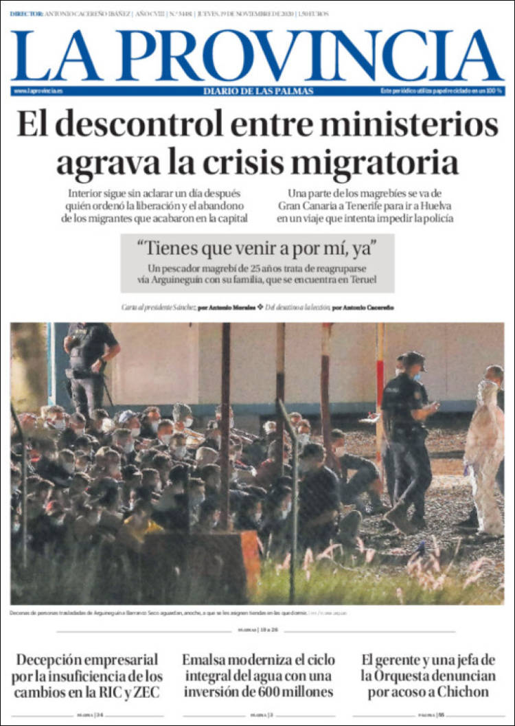 Portada de La Provincia (España)