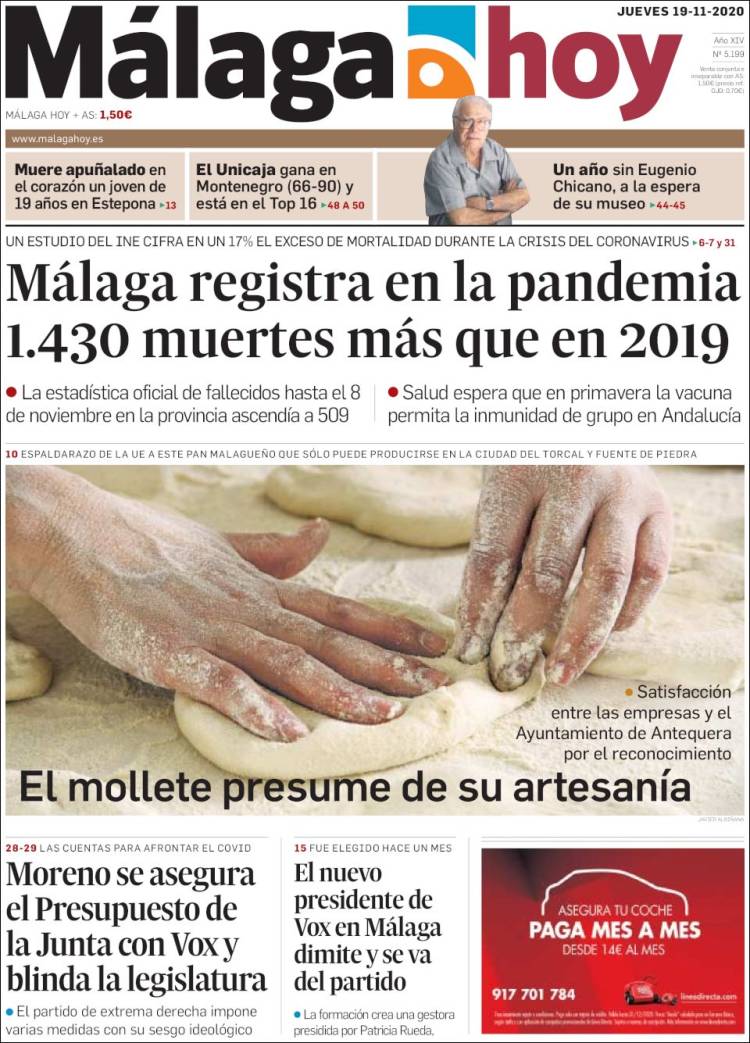 Portada de Málaga Hoy (España)