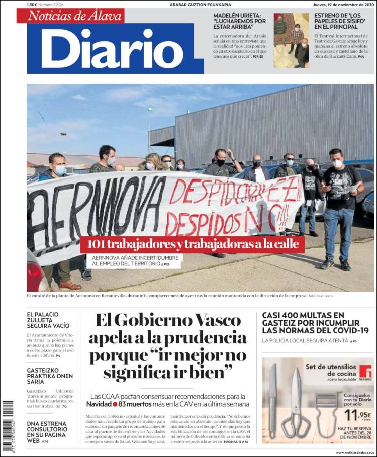 Portada de Noticias de Álava (España)