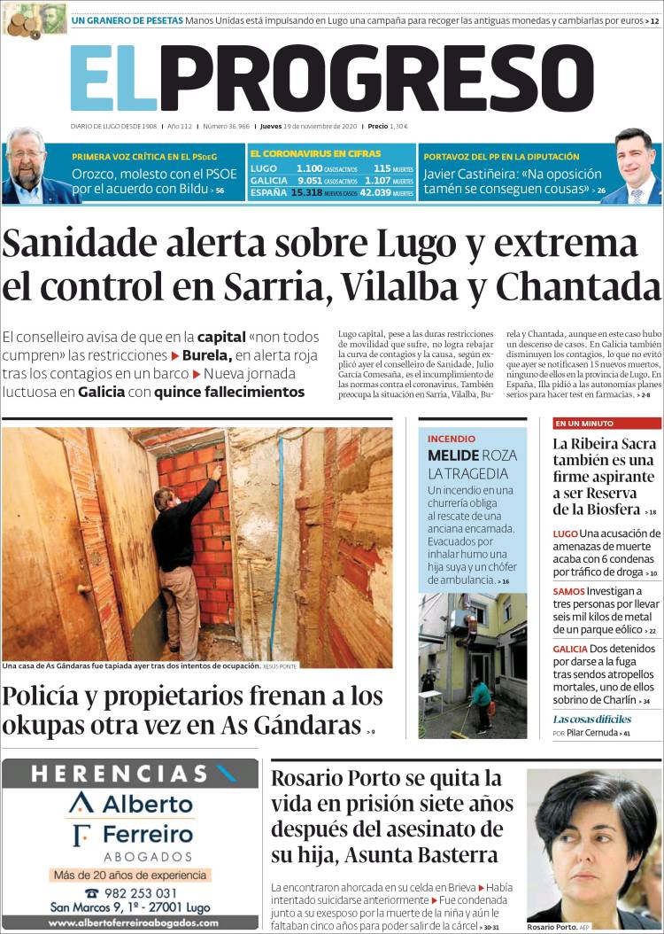 Portada de El Progreso (España)