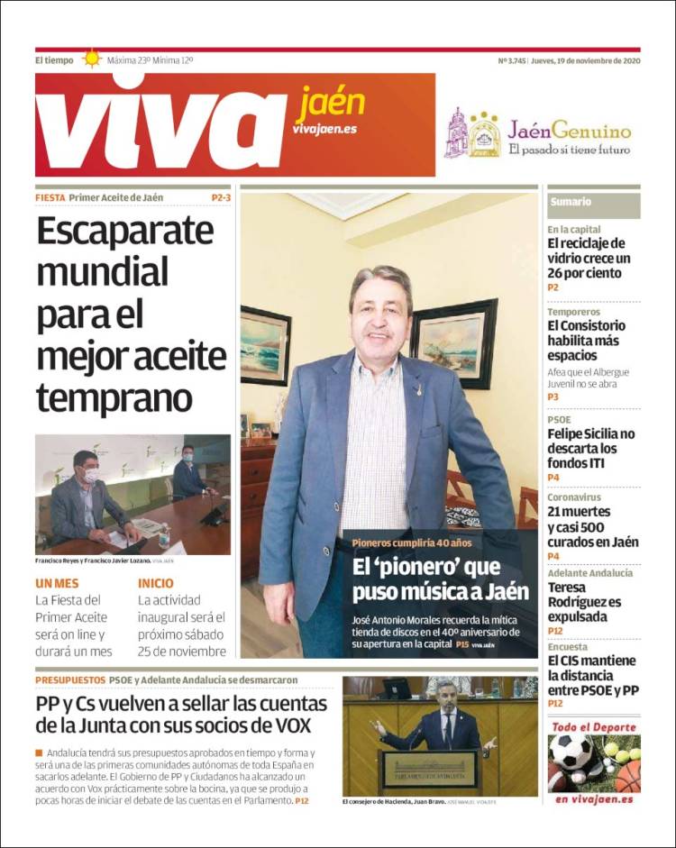 Portada de Viva Jaén (España)