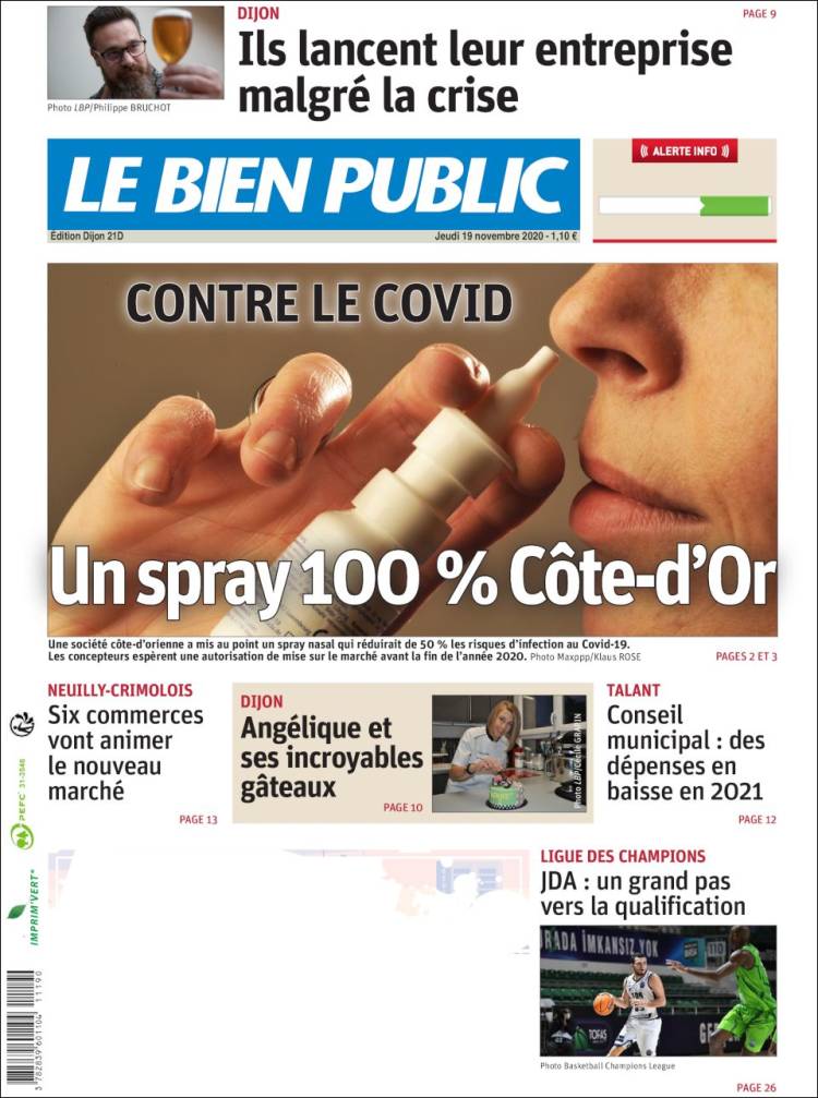 Portada de Le Bien Public (France)