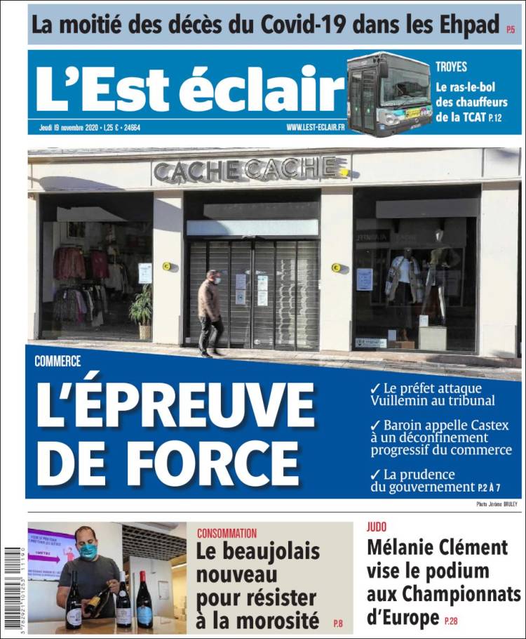 Portada de L'Est Eclair (Francia)