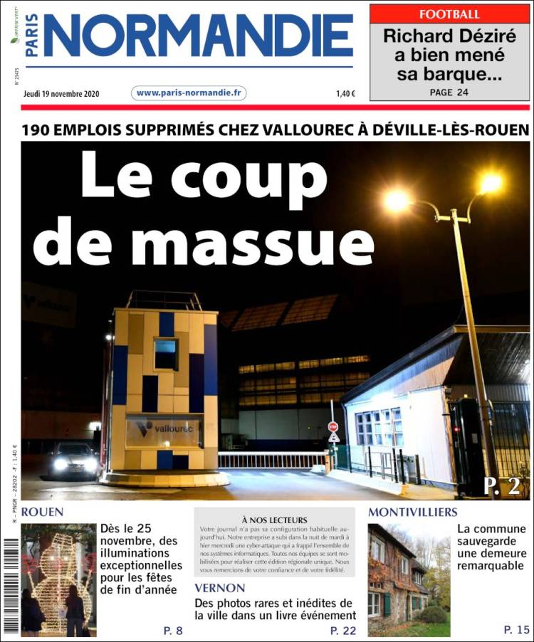 Portada de Le Havre Libre (Francia)