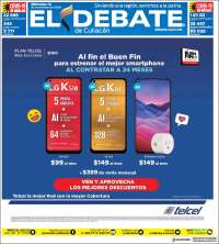 Portada de El Debate de Culiacán (México)